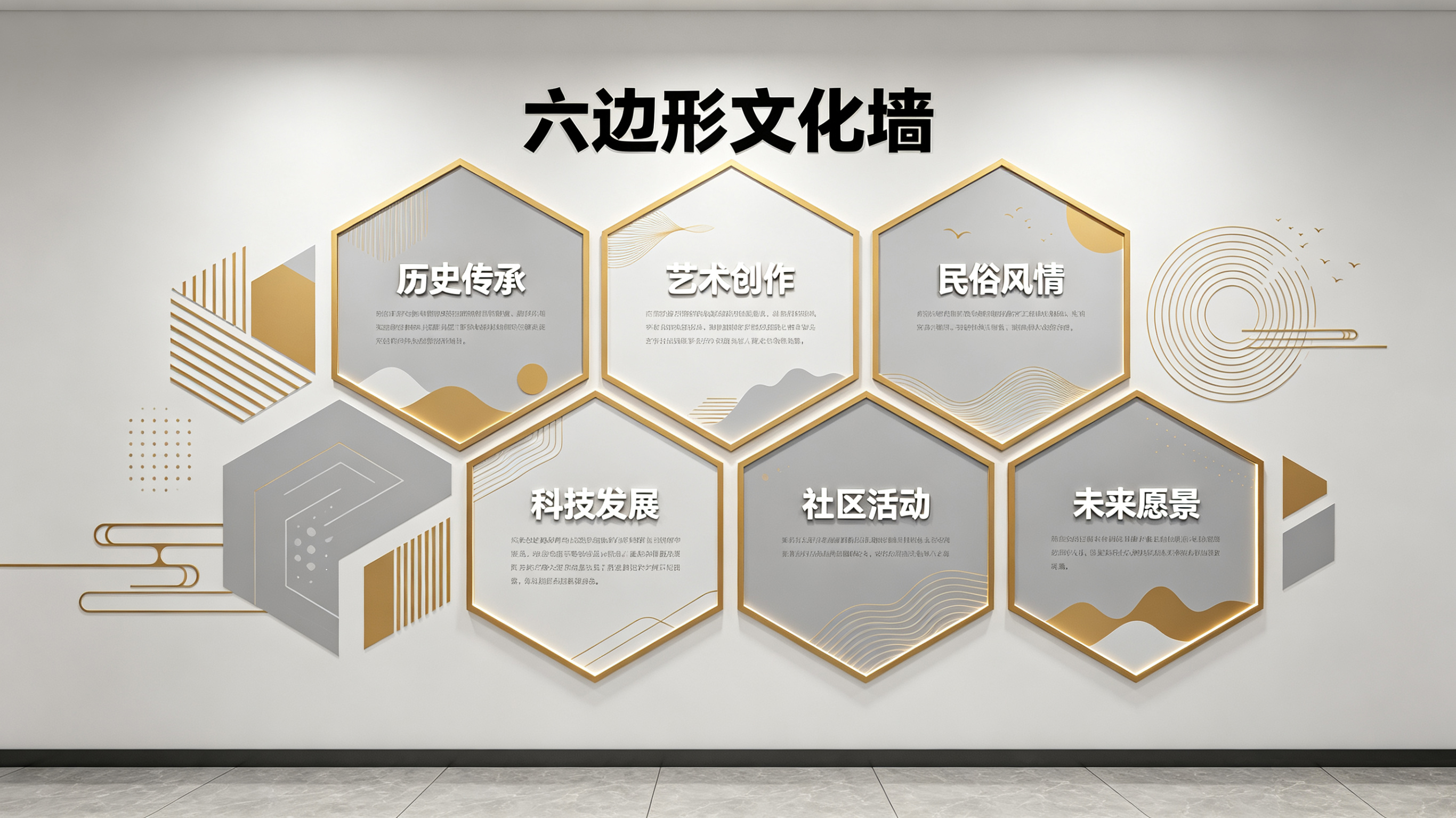 剑川企业文化墙 | 六边形信息美学